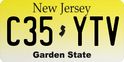 NJ license plate C35YTV