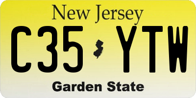 NJ license plate C35YTW