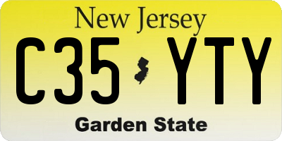 NJ license plate C35YTY