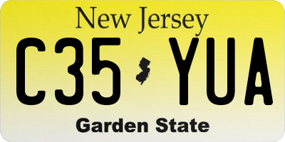 NJ license plate C35YUA