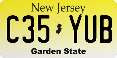 NJ license plate C35YUB
