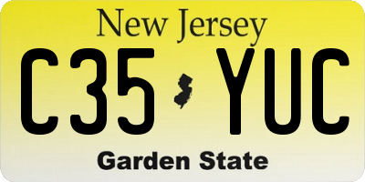 NJ license plate C35YUC