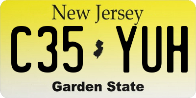 NJ license plate C35YUH