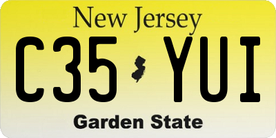 NJ license plate C35YUI