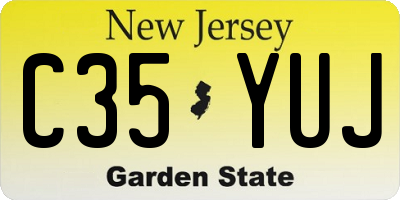 NJ license plate C35YUJ