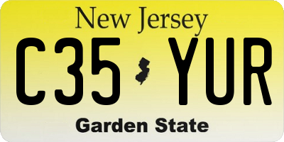 NJ license plate C35YUR