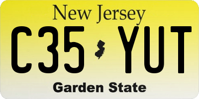 NJ license plate C35YUT