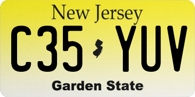 NJ license plate C35YUV