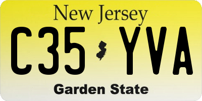 NJ license plate C35YVA