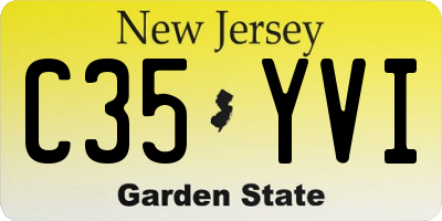 NJ license plate C35YVI