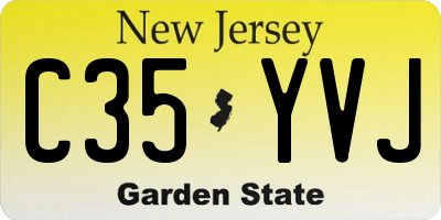 NJ license plate C35YVJ