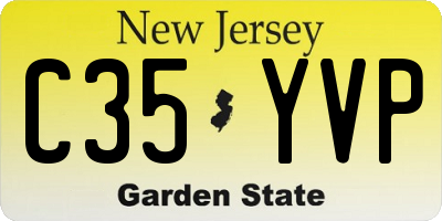 NJ license plate C35YVP