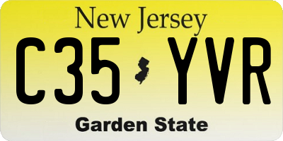 NJ license plate C35YVR