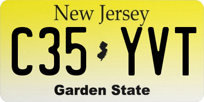 NJ license plate C35YVT