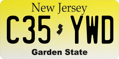 NJ license plate C35YWD
