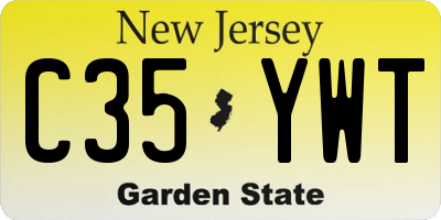 NJ license plate C35YWT