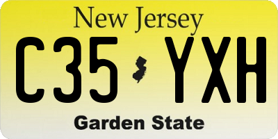 NJ license plate C35YXH
