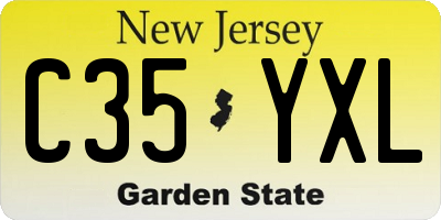 NJ license plate C35YXL