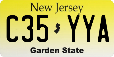 NJ license plate C35YYA