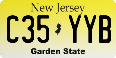 NJ license plate C35YYB