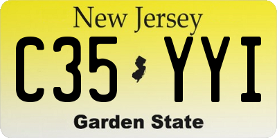 NJ license plate C35YYI