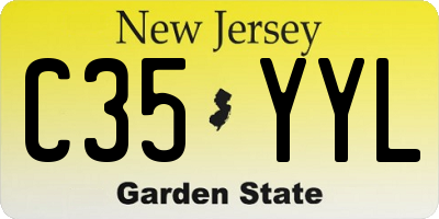 NJ license plate C35YYL