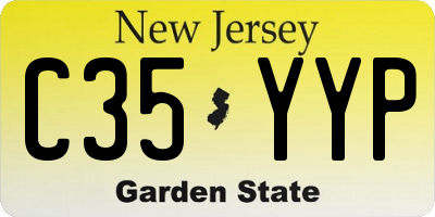 NJ license plate C35YYP