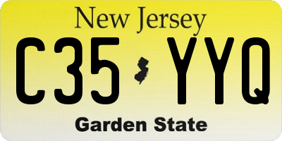 NJ license plate C35YYQ