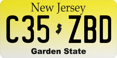 NJ license plate C35ZBD