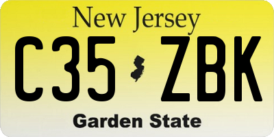 NJ license plate C35ZBK