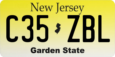 NJ license plate C35ZBL