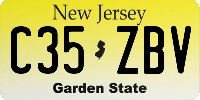 NJ license plate C35ZBV