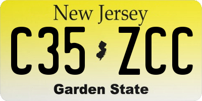 NJ license plate C35ZCC