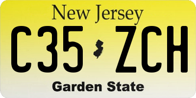 NJ license plate C35ZCH
