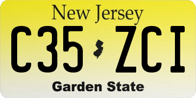 NJ license plate C35ZCI