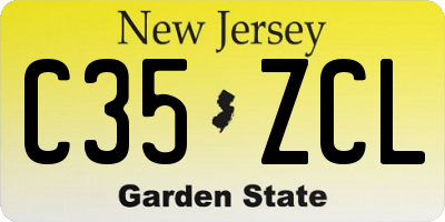 NJ license plate C35ZCL