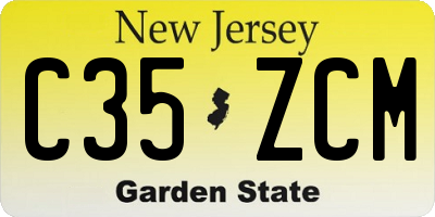 NJ license plate C35ZCM