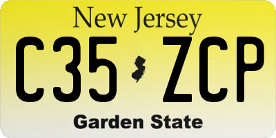NJ license plate C35ZCP