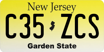 NJ license plate C35ZCS