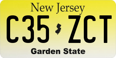 NJ license plate C35ZCT