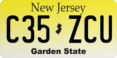 NJ license plate C35ZCU