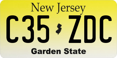 NJ license plate C35ZDC