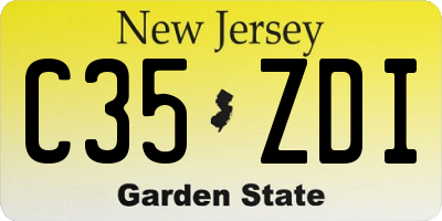 NJ license plate C35ZDI