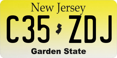 NJ license plate C35ZDJ