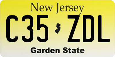 NJ license plate C35ZDL