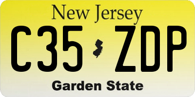 NJ license plate C35ZDP