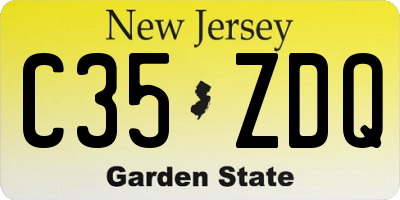 NJ license plate C35ZDQ