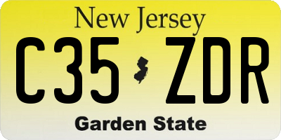 NJ license plate C35ZDR