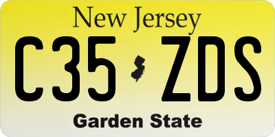 NJ license plate C35ZDS