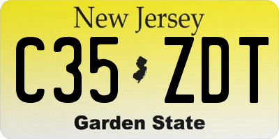 NJ license plate C35ZDT